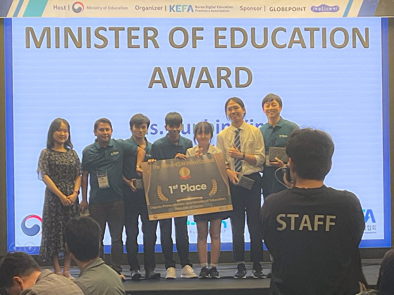 Team Bangladesh winning the 14th e-Icon World Contest